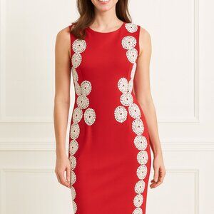 J Peterman red sleeveless sheath dress-Size 4